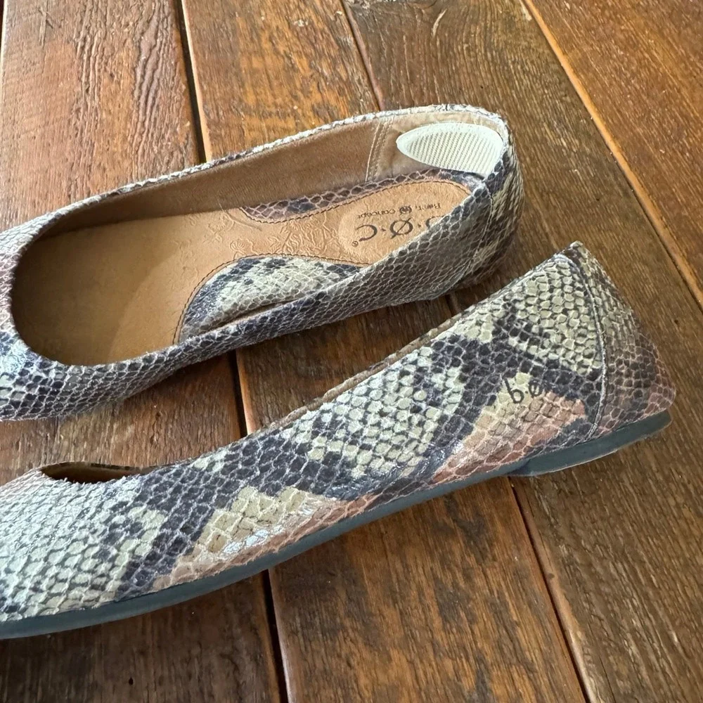 BOC Born Concept‎ Snakeskin Print Ballet Flats Slip On Shoes Ladies 7